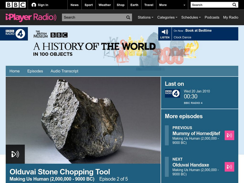 Bbc Podcasts: Episode 2: Olduvai Stone Chopping Tool 19 Jan 2010 Audio