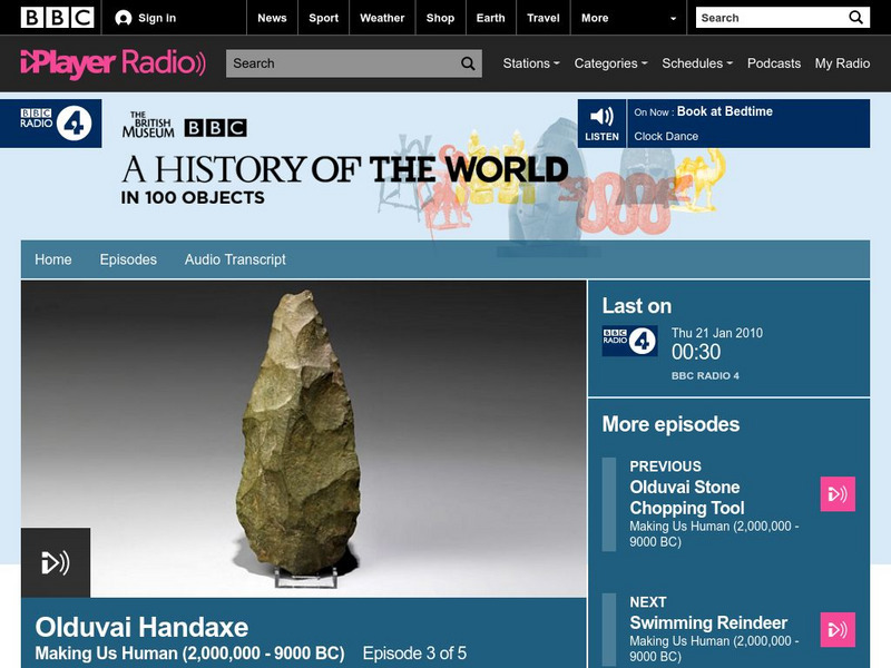 Bbc Podcasts: Episode 3: Olduvai Handaxe 20 Jan 2010 Audio