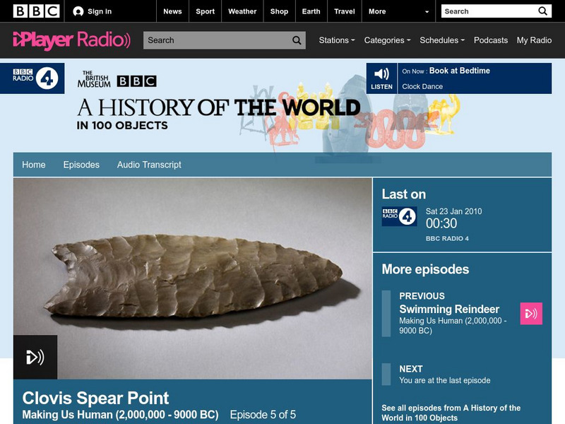Bbc Podcasts: Episode 5: Clovis Spear Point 22 Jan 2010 Audio