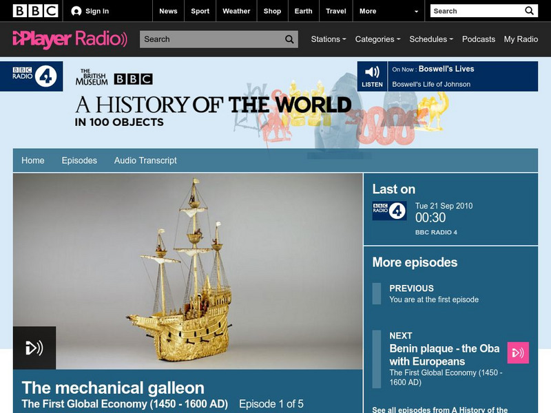 Bbc Podcasts: Episode 76: The Mechanical Galleon Audio Bbc Podcasts: Episode 76: The Mechanical Galleon Audio