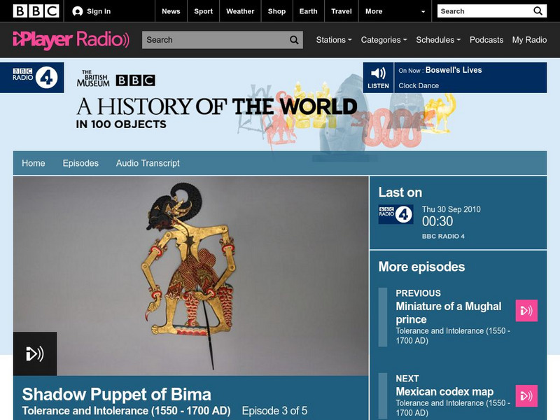 Bbc Podcasts: Episode 83: Shadow Puppet of Bima 29 Sept 2010 Audio Bbc Podcasts: Episode 83: Shadow Puppet of Bima 29 Sept 2010 Audio