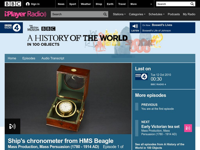 Bbc Podcasts: Episode 91: Ship's Chronometer From Hms Beagle 11 Oct 2010 Audio