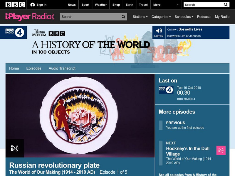 Bbc Podcasts: Episode 96: Russian Revolutionary Plate 18 Oct 2010 Audio