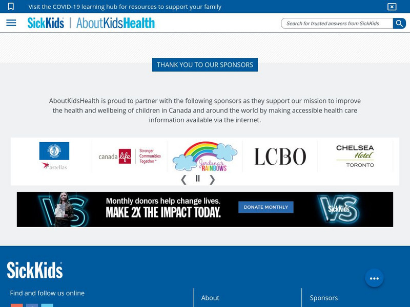 About Kids Health: Pain: How to Talk to Kids About Their Pain Interactive