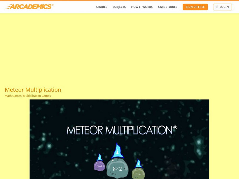 Arcademics: Meteor Multiplication Interactive Arcademics: Meteor Multiplication Interactive