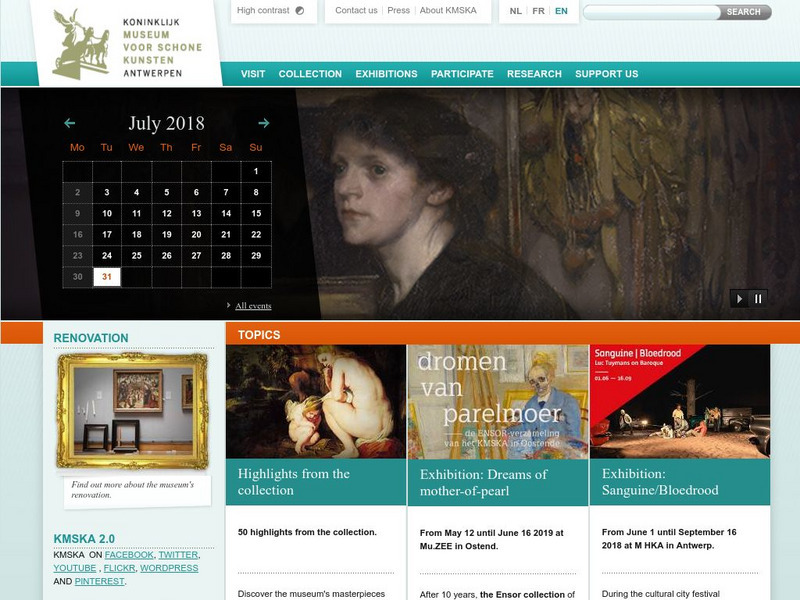 Kmska: Antwerp Fine Arts Museum Website