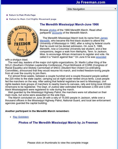 The James Meredith March Handout The James Meredith March Handout