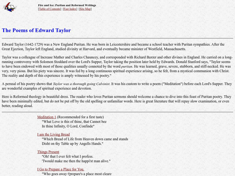 Puritan and Reformed Writings: The Poems of Edward Taylor eBook Puritan and Reformed Writings: The Poems of Edward Taylor eBook