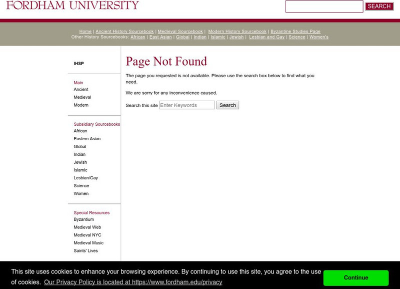Fordham University: Modern History Sourcebook: Catechism for Parish Priests Website Fordham University: Modern History Sourcebook: Catechism for Parish Priests Website