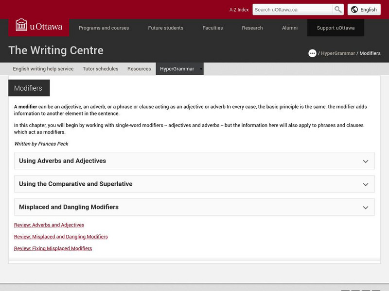 Hyper Grammar: Modifiers Handout Hyper Grammar: Modifiers Handout