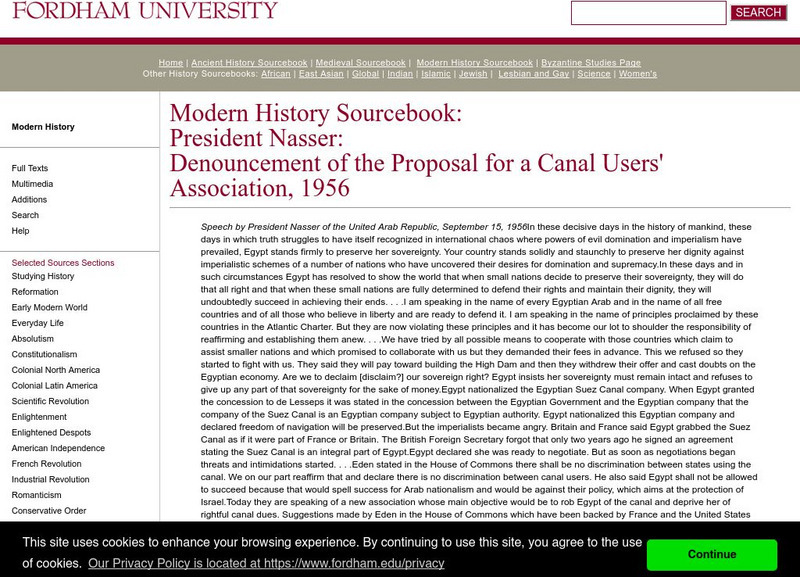Fordham University: Modern History Sourcebook: Proposal for a Canal Users' Primary Fordham University: Modern History Sourcebook: Proposal for a Canal Users' Primary