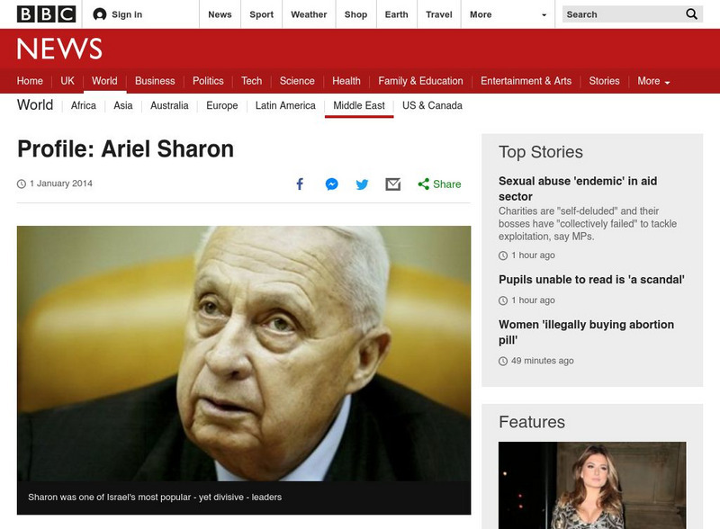Bbc: Ariel Sharon Website Bbc: Ariel Sharon Website