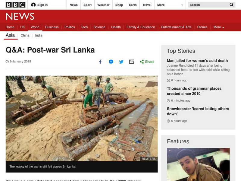 Bbc: Post War Sri Lanka Website Bbc: Post War Sri Lanka Website