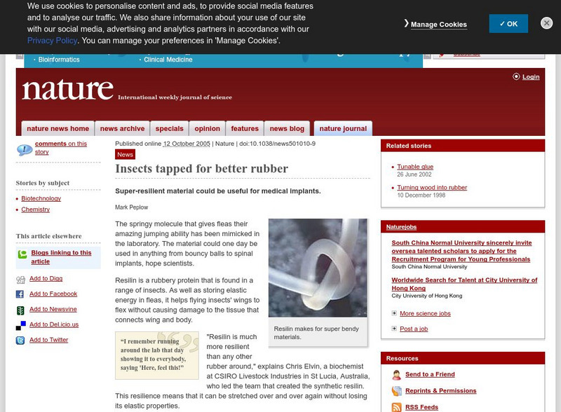 Nature: Insects Tapped for Better Rubber Article