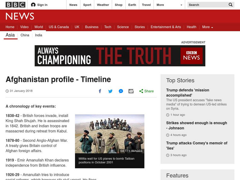 Bbc: News: Timeline: Afghanistan Website Bbc: News: Timeline: Afghanistan Website
