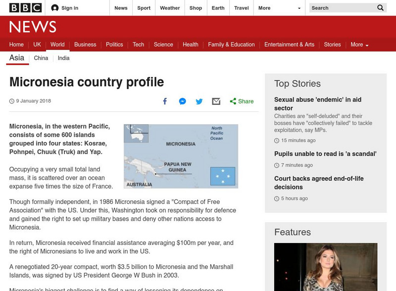 Bbc: News: Country Profile: Micronesia Website Bbc: News: Country Profile: Micronesia Website