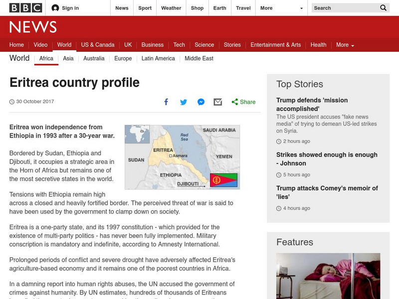 Bbc: News: Country Profile: Eritrea Website Bbc: News: Country Profile: Eritrea Website