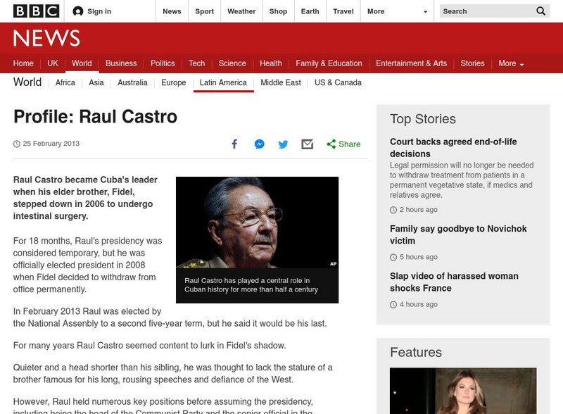 Bbc Profile: Raul Castro Website Bbc Profile: Raul Castro Website