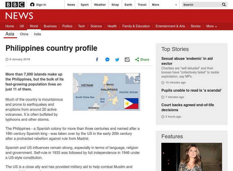 Bbc: News: Country Profile: The Philippines Website Bbc: News: Country Profile: The Philippines Website