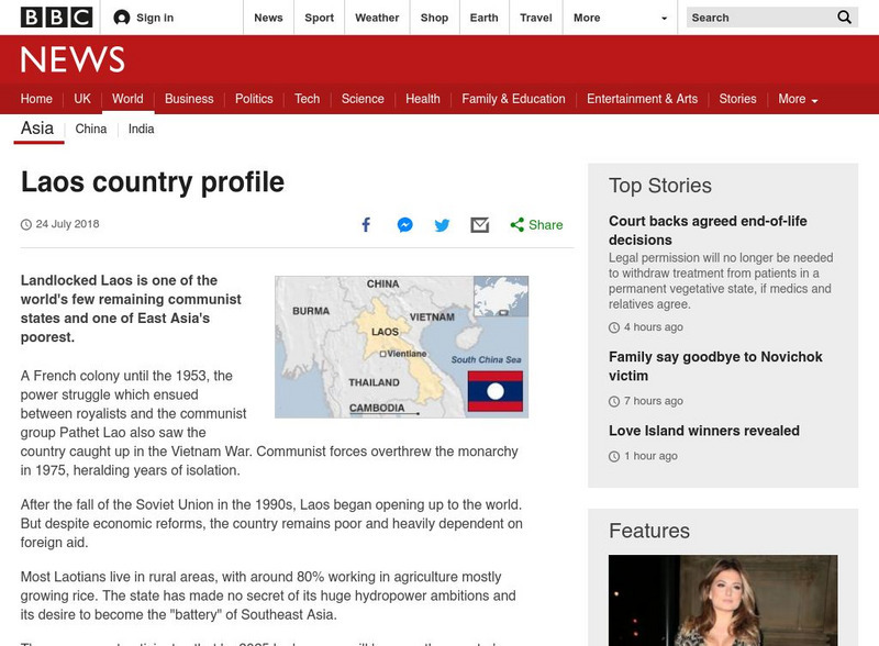 Bbc: News: Country Profile: Laos Website Bbc: News: Country Profile: Laos Website