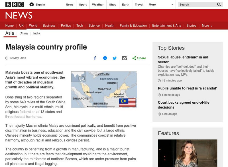 Bbc: News: Country Profile: Malaysia Website Bbc: News: Country Profile: Malaysia Website