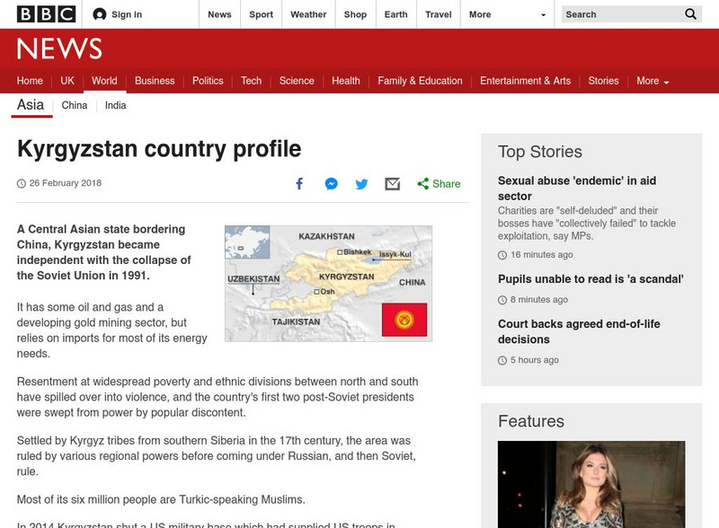 Bbc: News: Country Profile: Kyrgyzstan Website Bbc: News: Country Profile: Kyrgyzstan Website