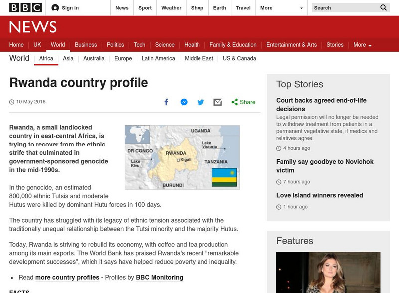 Bbc: News: Country Profile: Rwanda Website
