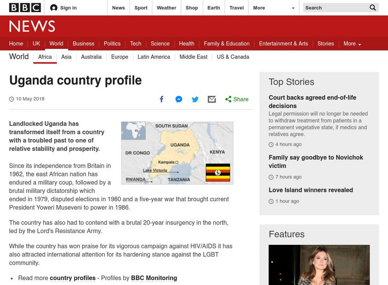 Bbc: News: Country Profile: Uganda Website Bbc: News: Country Profile: Uganda Website
