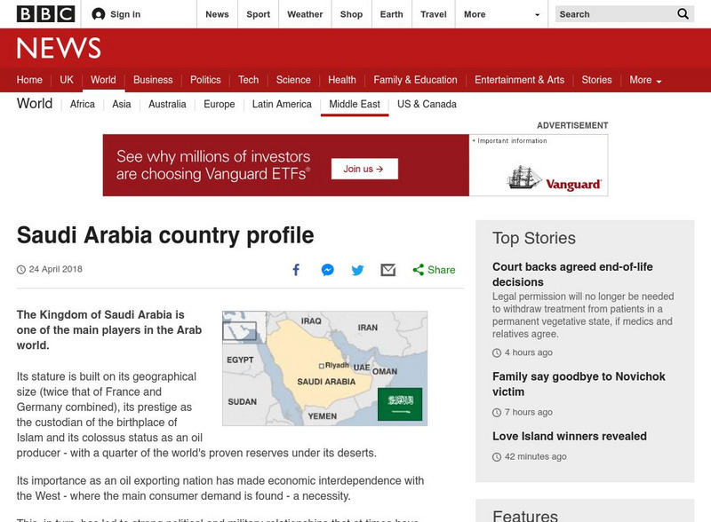 Bbc: News: Country Profile: Saudi Arabia Website Bbc: News: Country Profile: Saudi Arabia Website