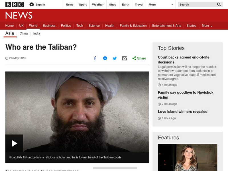 Bbc: Who Are the Taliban? Website Bbc: Who Are the Taliban? Website