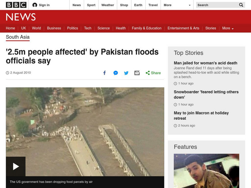 Bbc: 2.5 Million People Affected by Pakistan Floods Website Bbc: 2.5 Million People Affected by Pakistan Floods Website