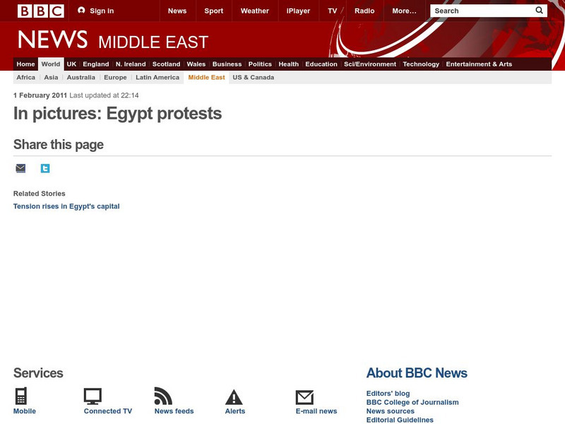 Bbc: News Middle East: In Pictures: Egypt Protests Website