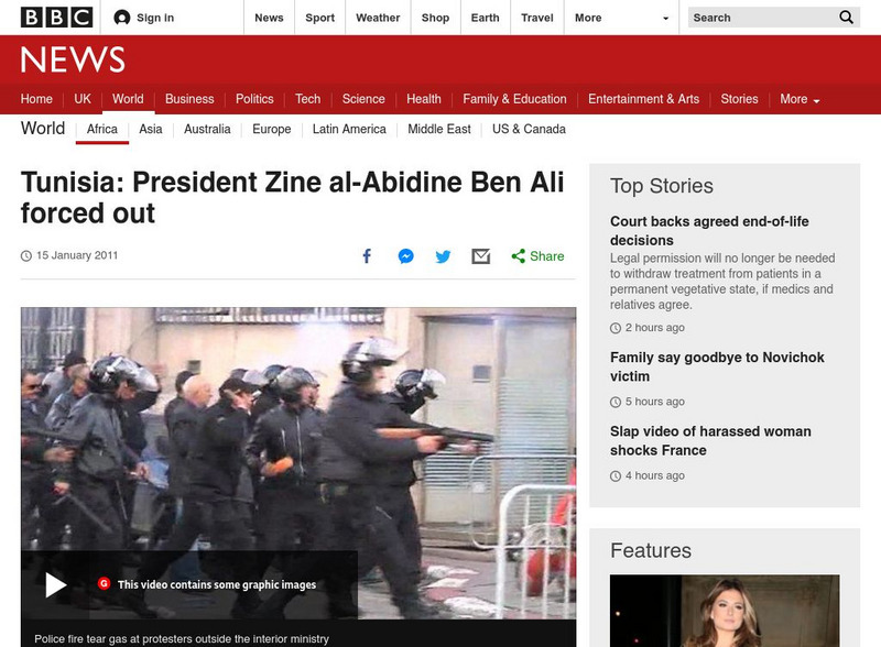 Bbc: Tunisia: President Zine Al Abidine Ben Ali Forced Out Website Bbc: Tunisia: President Zine Al Abidine Ben Ali Forced Out Website