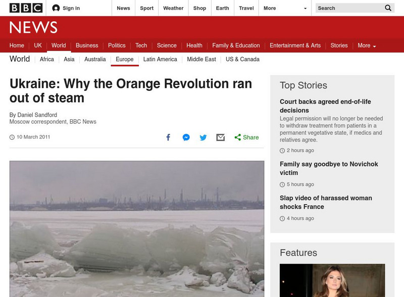Bbc: Ukraine: Why the Orange Revolution Ran Out of Steam Website Bbc: Ukraine: Why the Orange Revolution Ran Out of Steam Website