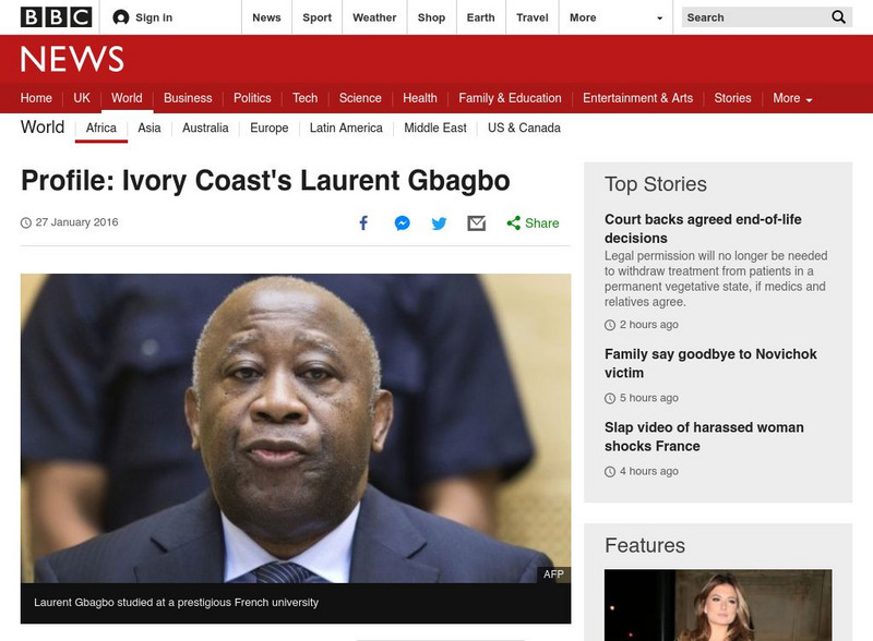 Bbc: Laurent Gbagbo Profile Website