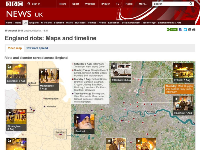 Bbc: England Riots Maps and Timeline Website Bbc: England Riots Maps and Timeline Website