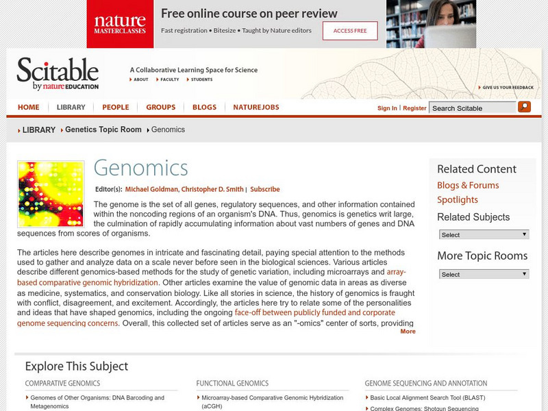 Scitable: Genomics Handout Scitable: Genomics Handout