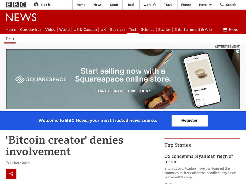 Bbc News: Week of 3 10 14:' Bitcoin Creator' Denies Involvement Article Bbc News: Week of 3 10 14:' Bitcoin Creator' Denies Involvement Article