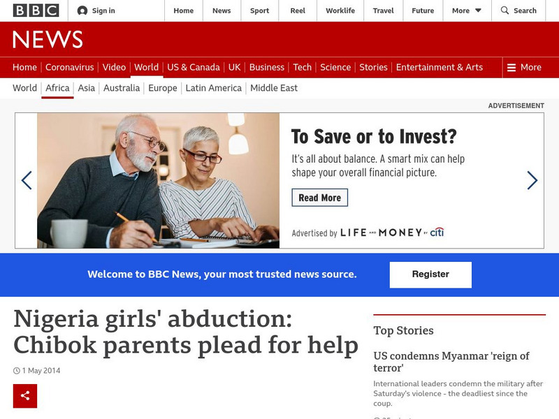 Bbc News: Week of 5 5 14: Nigerian Girls' Abduction: Chibok Parents Plead Article Bbc News: Week of 5 5 14: Nigerian Girls' Abduction: Chibok Parents Plead Article