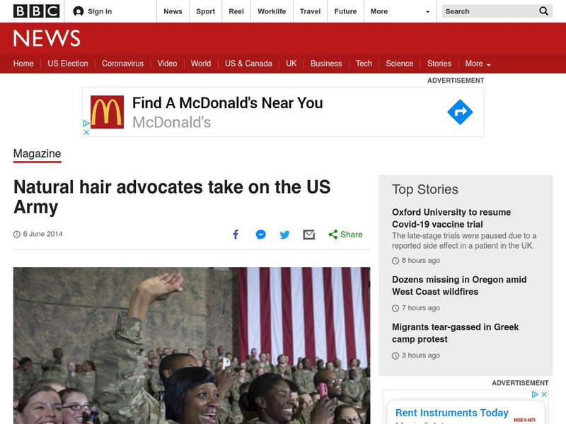 Bbc: Week of 6 9 14: Natural Hair Advocates Take on the Us Army Article Bbc: Week of 6 9 14: Natural Hair Advocates Take on the Us Army Article