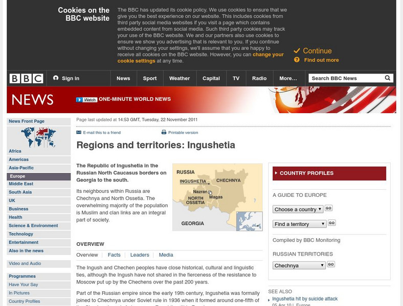 Bbc News: Regions and Territories Ingushetia Handout