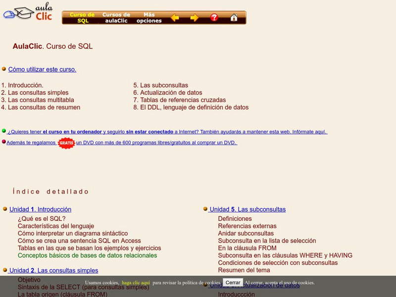 Aula Clic: Curso De Sql Unit Plan Aula Clic: Curso De Sql Unit Plan