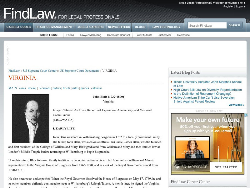 Find Law: Founding Fathers: Edmund Randolph Primary Find Law: Founding Fathers: Edmund Randolph Primary
