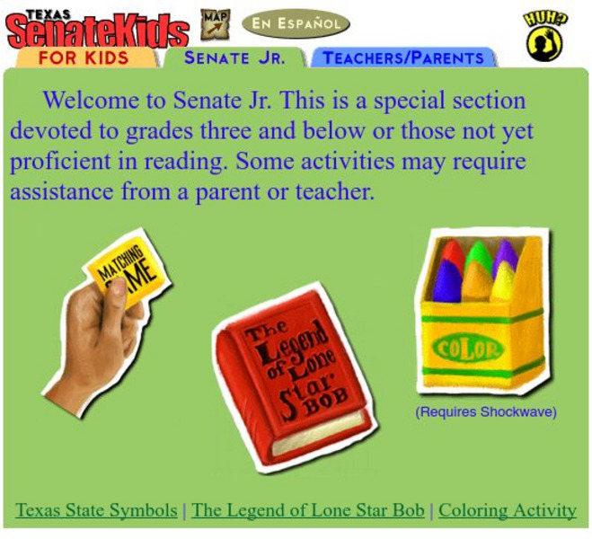 The Texas Senate: Texas Senate Jr. Website The Texas Senate: Texas Senate Jr. Website
