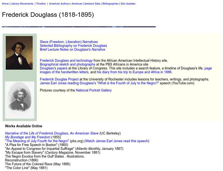Washington State University: Frederick Douglass: Life & Works Activity Washington State University: Frederick Douglass: Life & Works Activity
