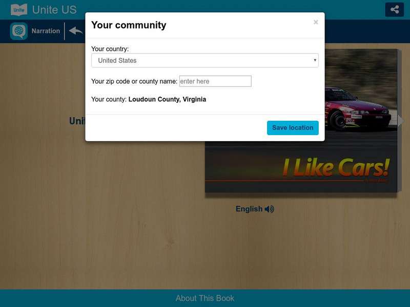 Unite for Literacy: Technology: I Like Cars! eBook