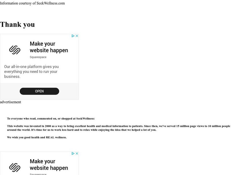 Seek Wellness: Gout Website