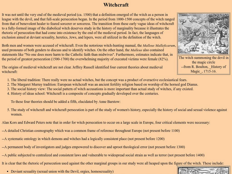 Kenyon College: Marginality and Community in Medieval Europe: Witchcraft Unknown Type Kenyon College: Marginality and Community in Medieval Europe: Witchcraft Unknown Type