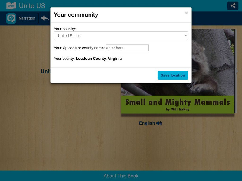 Unite for Literacy: Animals: Small and Mighty Mammals eBook Unite for Literacy: Animals: Small and Mighty Mammals eBook
