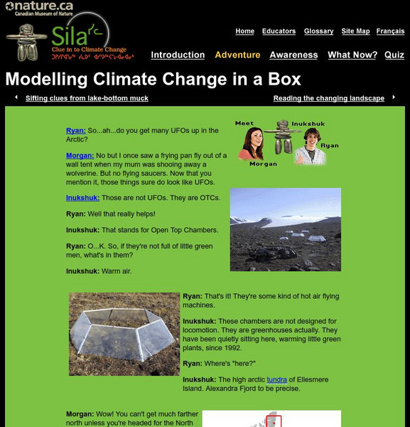 Canadian Museum of Nature: Modelling Climate Change in a Box Website Canadian Museum of Nature: Modelling Climate Change in a Box Website